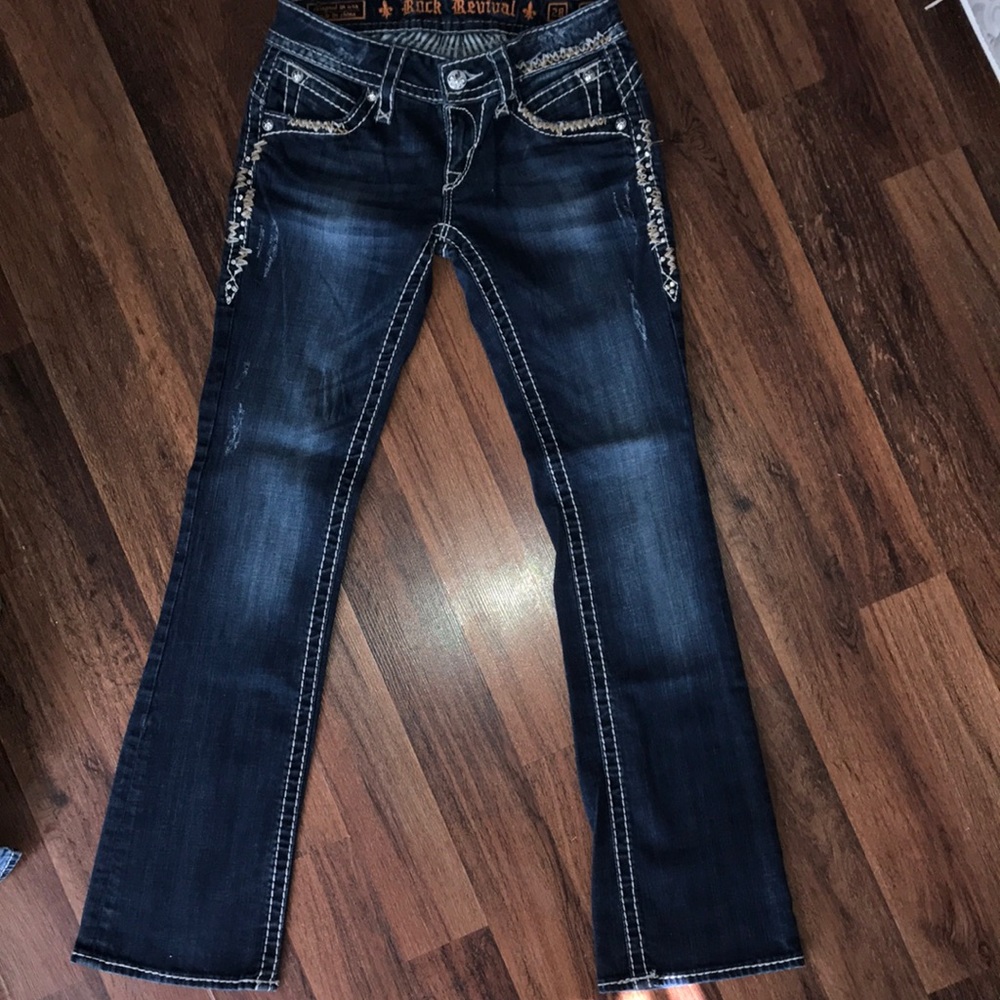 Rock Revival bootcut jeans size 28; inseam 32”